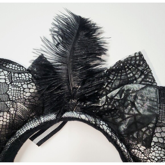 Disney Parks Minnie Mouse Ears Jack Nightmare Before Christmas Headband Lace HTF main image 4